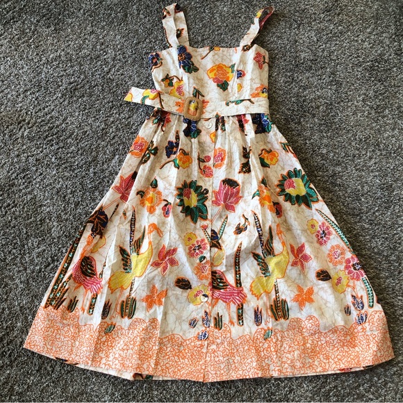 Cara Cara Candace Dress - Turtledove Dodo Bird Border - Picture 4 of 12